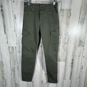 Vince Cargo Pants Army Wash Sz 27 | Slim Fit | Distressed | MSRP $275